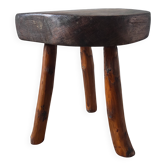 Ancien tabouret tripode brutaliste