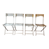 Set of 4 plexiglass folding chairs by Yonel Lebovici and Bernard Berthet 1970