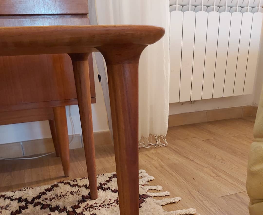 1960s solid teak coffee table