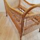 Vintage rattan baby bed