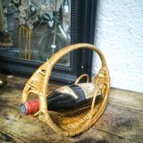 Wicker bottle basket