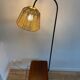 Floor lamp with magazine rack and shelf 50's