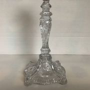 Bougeoir vallerysthal en verre moulé art déco