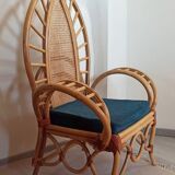 Rattan armchair and canning