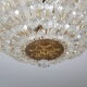 Ceiling light basket with 3 lights in gilded brass