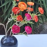 Signed ceramic flower-picker ball