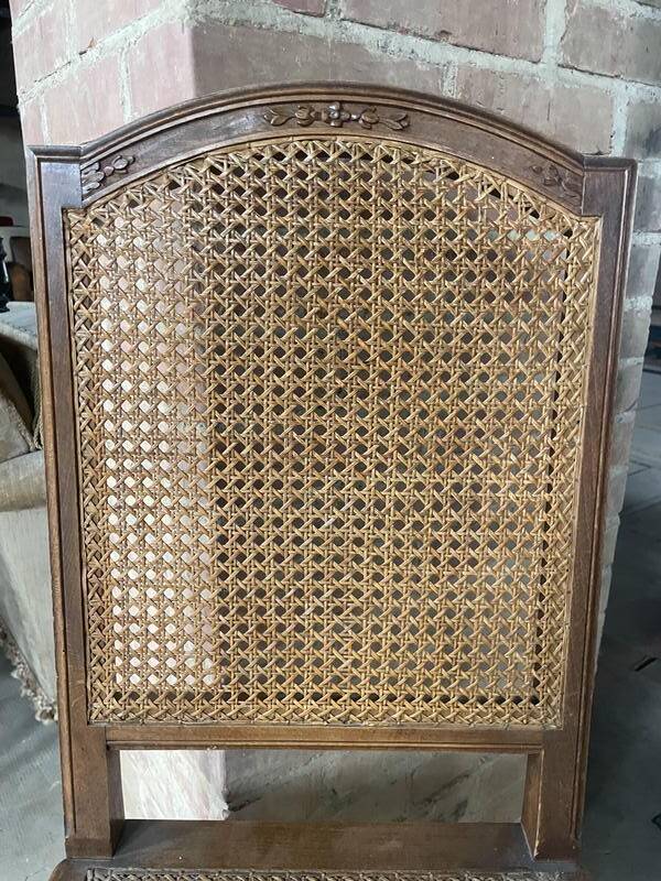 Suite de 6 chaises style Louis XIV en cannage