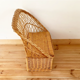 Vintage wicker chest bench