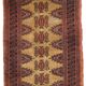Tapis Vintage Bukhara Ouzbek en Laine, Années 1960, Authentique et Élégant