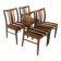 Set de 4 chaises scandinave en noyer, Suède, 1960