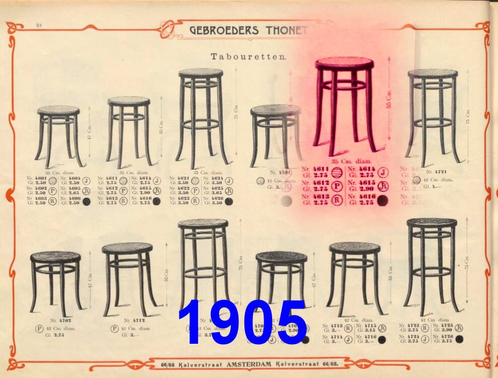 Piano stool by Thonet 1910, perfect caning