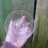 Anciens verres à vin à pied en cristal gravés  ensemble de 7