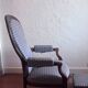 Ensemble fauteuil Voltaire à système inclinable et son repose-pied