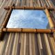 Antique mirror from the 1920s-1930s in bamboo H 49 cm / W 42 cm