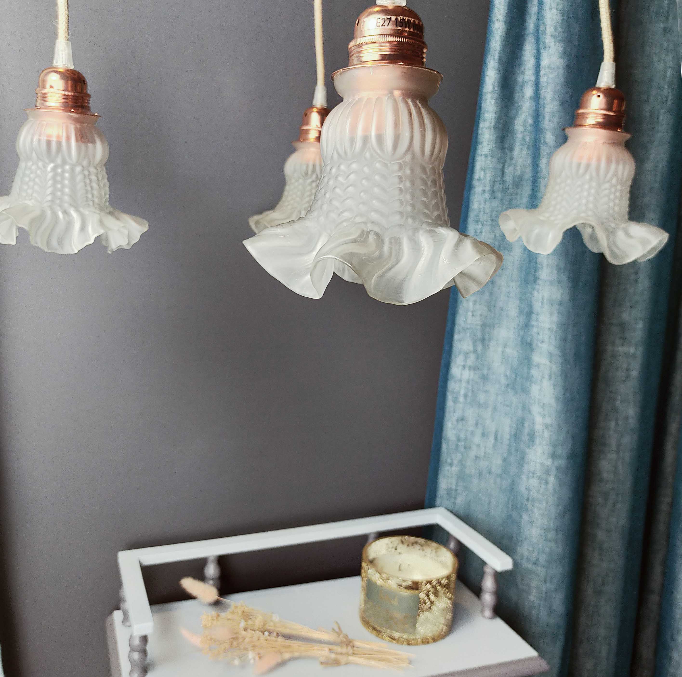 Suspension tulipes en verre
