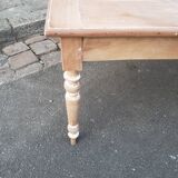 Table de ferme patine ancienne pieds tournés