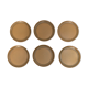 Set of six flat plates in Sarreguemines stoneware Atelier d'art dimension: diameter -24cm- H-3cm-