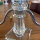 Pair of Electrified Art Deco Candle Holders – Cut Crystal & Chrome Metal 1