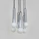 Vintage chrome metal waterfall pendant light with 7 lights Doria Leuchten. 70s