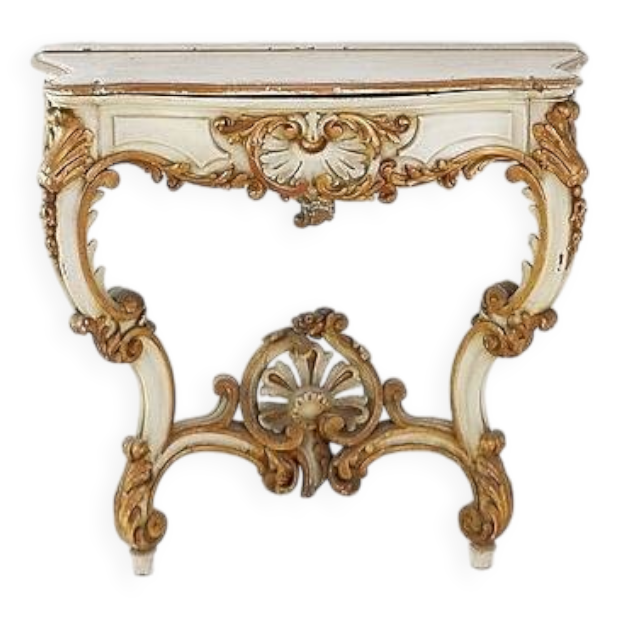 19th Century Italian Louis XVI Style Carved Wood console Planter