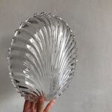 Plat creux en forme de coquillage cristal