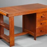 50s oak office by Pierre Bloch and Charles Dudouyt
