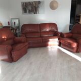 Full grain leather sofa