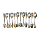 12 mocha spoons , solid silver, Émile Puiforcat