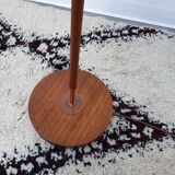 Scandinavian copper and teak floor lamp