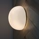 Small half-moon wall light ceiling light 15 cm opaline