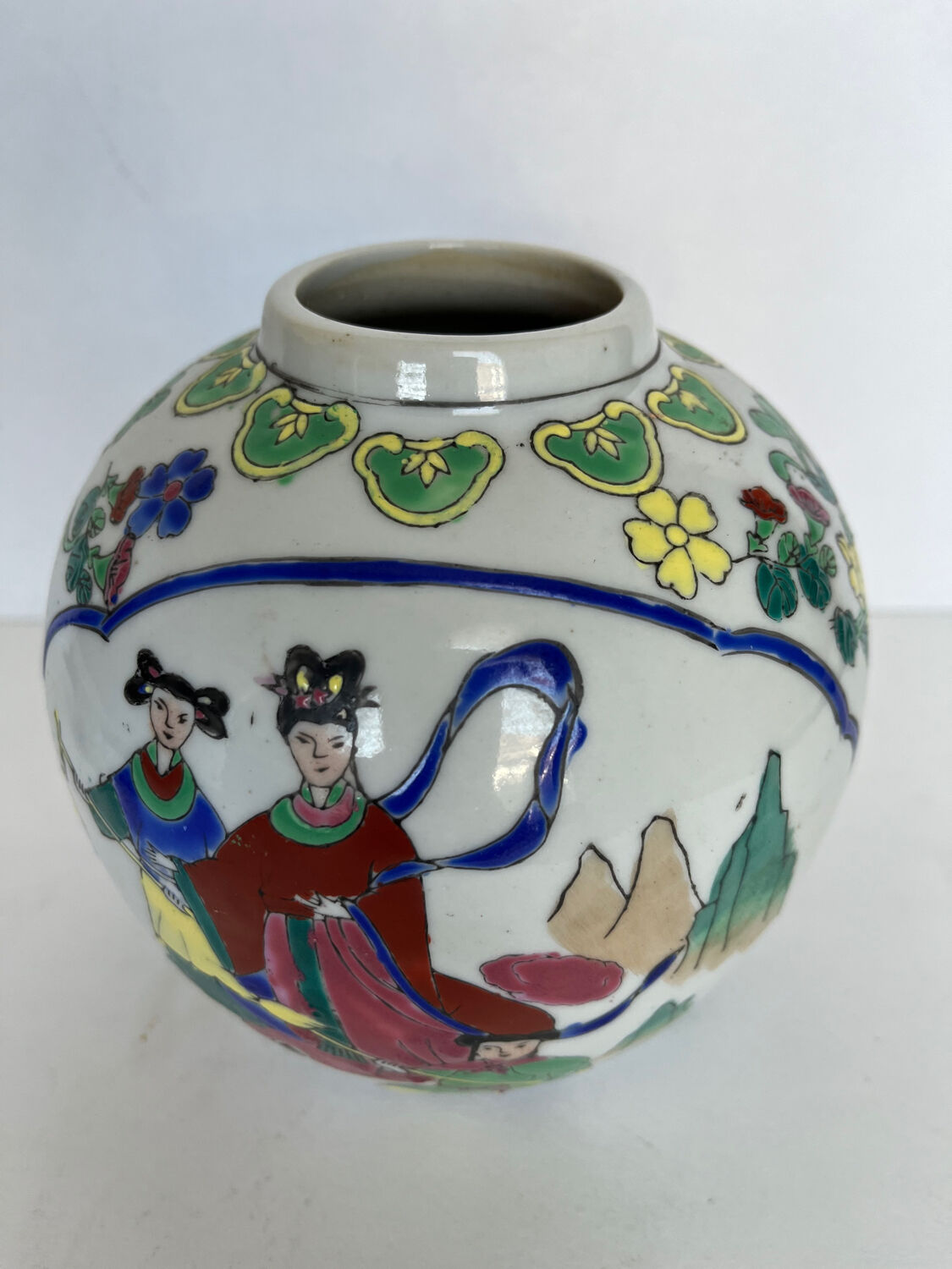 Pot à gingembre en faïence