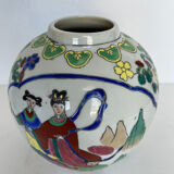 Faience ginger pot