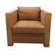 Club chairs Hugues Chevalier sycamore and suede