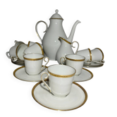 Antique porcelain coffee service – 9 people, Limoges