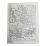 Old map of ancient Rome from 1928