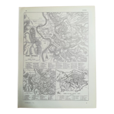 Old map of ancient Rome from 1928