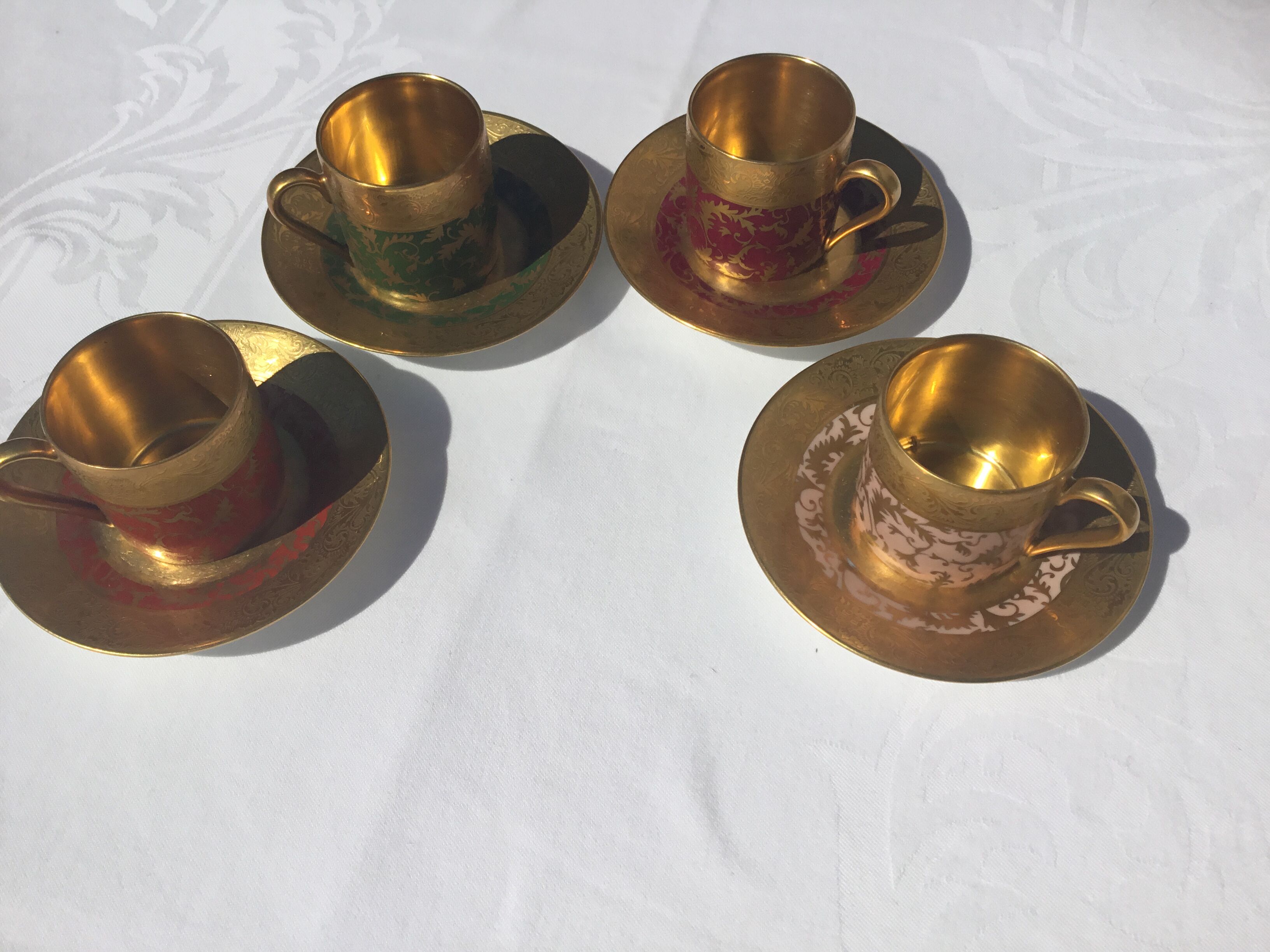 4 cups and under cups G.Dumas Fils, Limoges