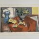 Lithographie signée Georges Lambert - Nature Morte - 1954