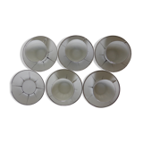 Set of 5 art deco style cups and saucers