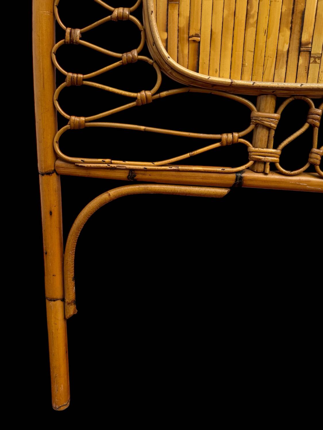 60's Rattan Headboard Italy