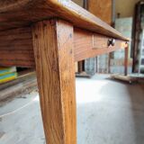 Solid oak farmhouse table, 270x120 cm, with 4 drawers