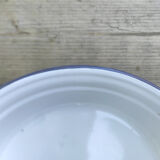 Plat en tôle émaillée blanc