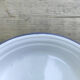 White enamelled sheet metal dish