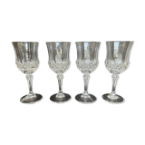 4 verres à vin en cristal