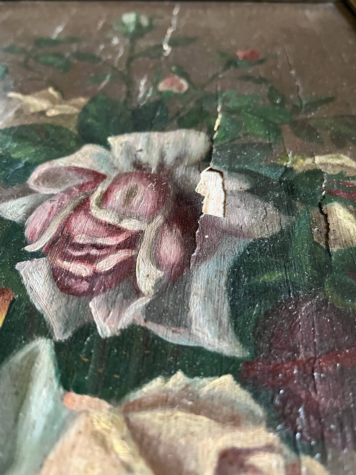 Paintings during HSP Flowers 1897 signed for restoration
