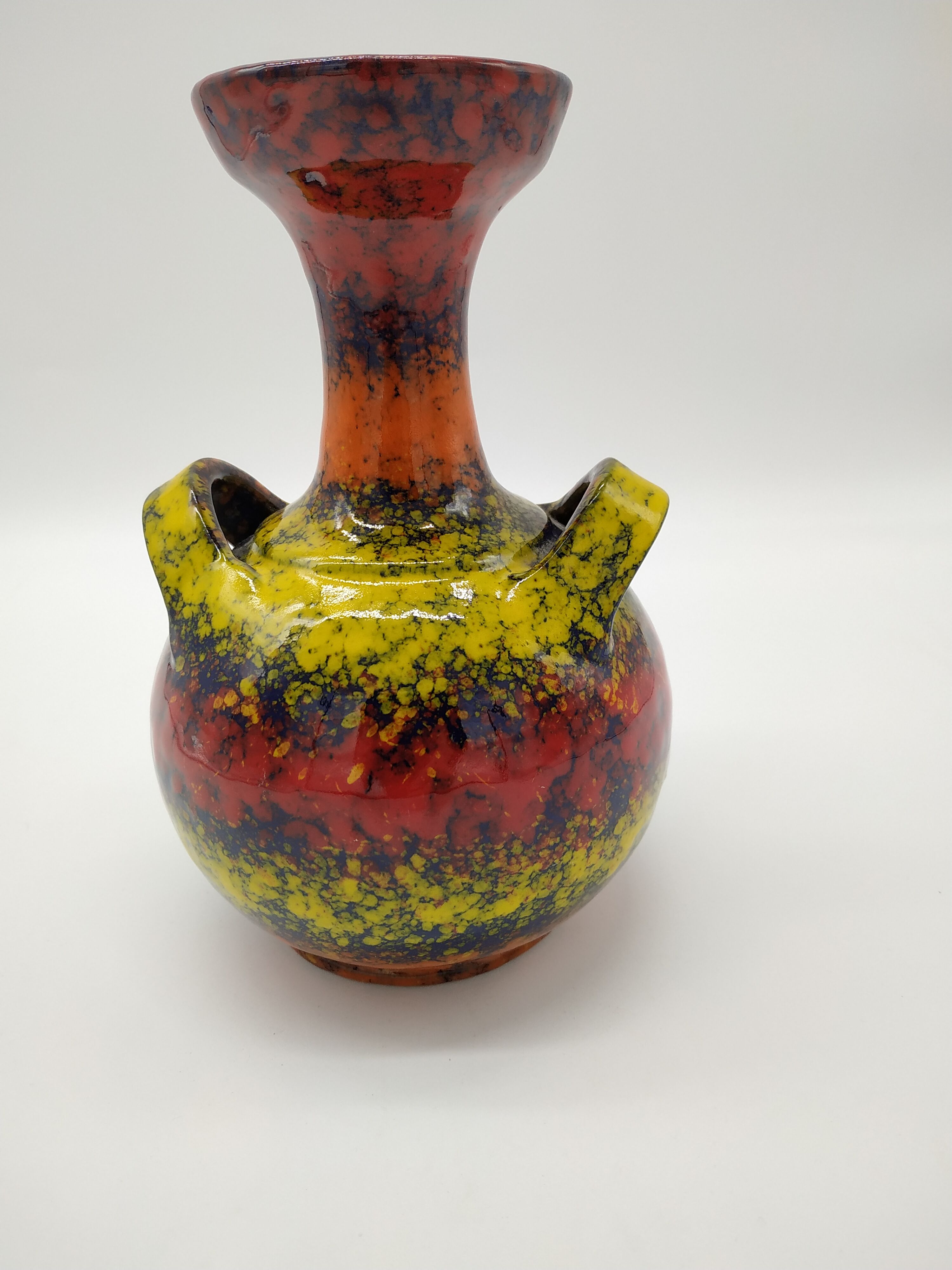 Vintage psychedelic tricolor vase