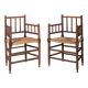 Pair of bobbin chairs