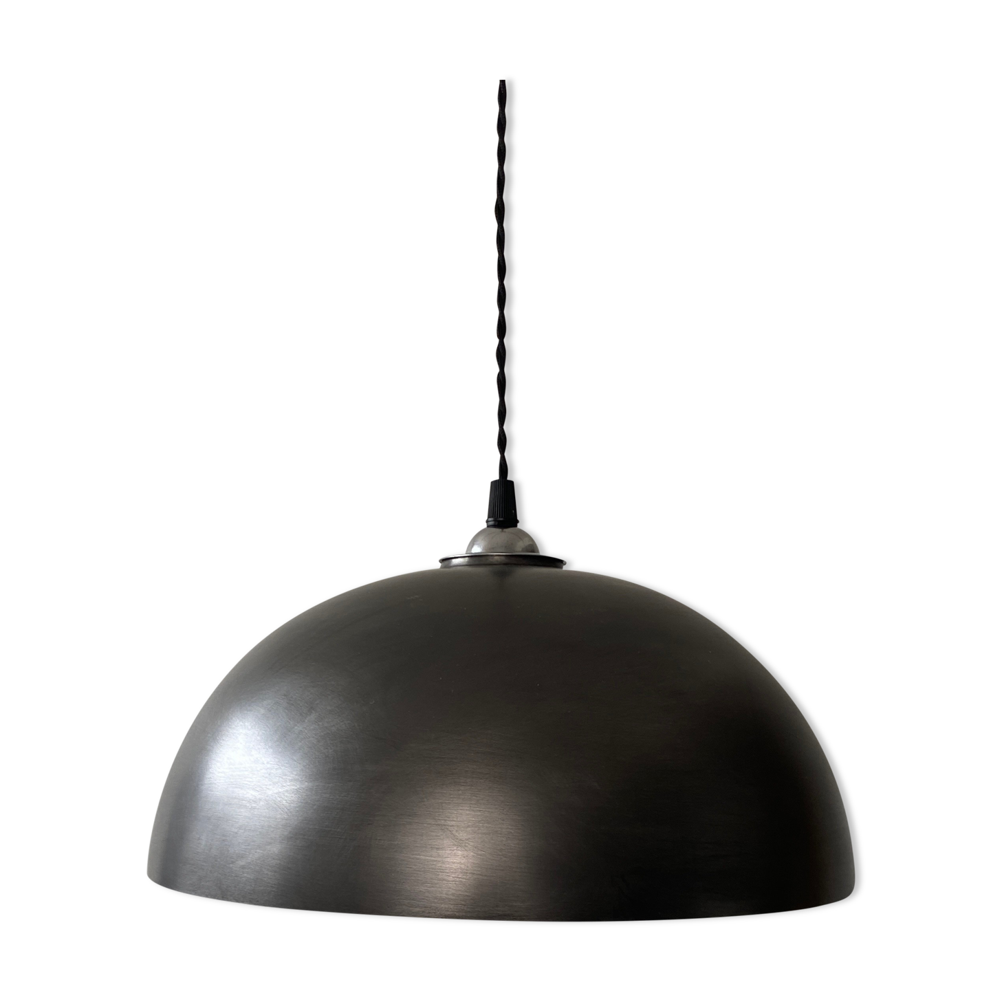Old industrial steel hanging lamp 30 cm