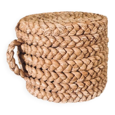 French Mediterranean Low Rope Stool from Audoux Minet, 1940s