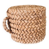 French Mediterranean Low Rope Stool by Audoux Minet, 1940s